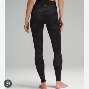 Lululemon align pants; High-Rise Pant 28"; size 2 (camo color)